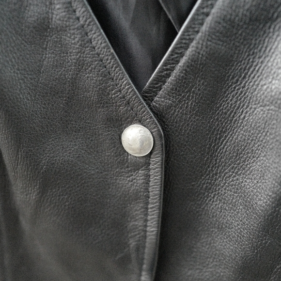 Leather King Leather Vest  Sz W/L M/M - Picture 9 of 11